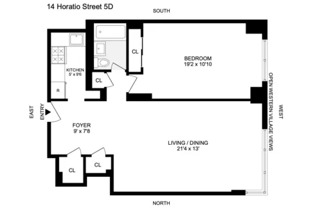 Unit for sale at 14 Horatio St #5D, Manhattan, NY 10014