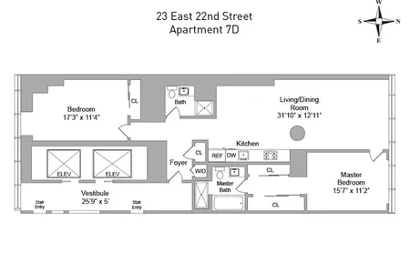 Unit for sale at 23 East 22nd Street #7D, Manhattan, NY 10010
