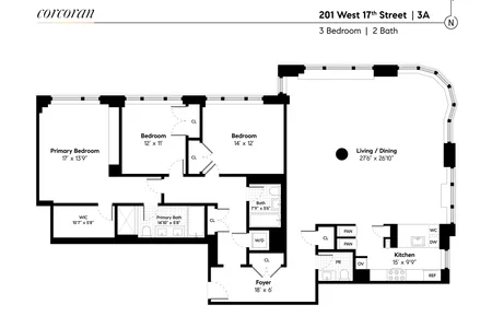 Unit for sale at 201 West 17th Street, Manhattan, NY 10011