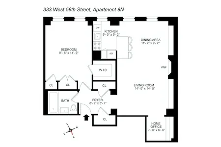 Unit for sale at 333 W 56th St #8N, Manhattan, NY 10019