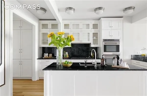 Kitchen at Unit 8B at 15 Central Park West