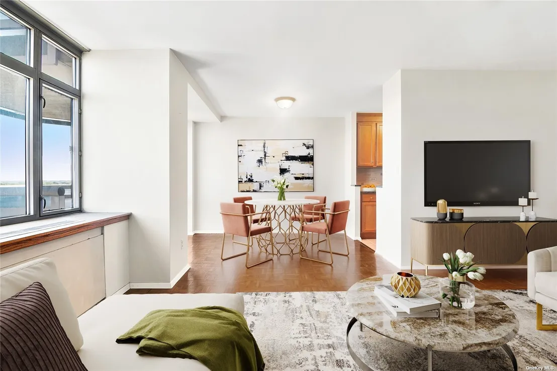 Livingroom, Dining at Unit 8A at 112-01 Queens Boulevard