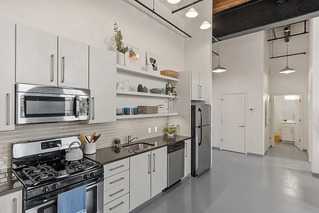 Kitchen at Unit 411 at 160 Water St