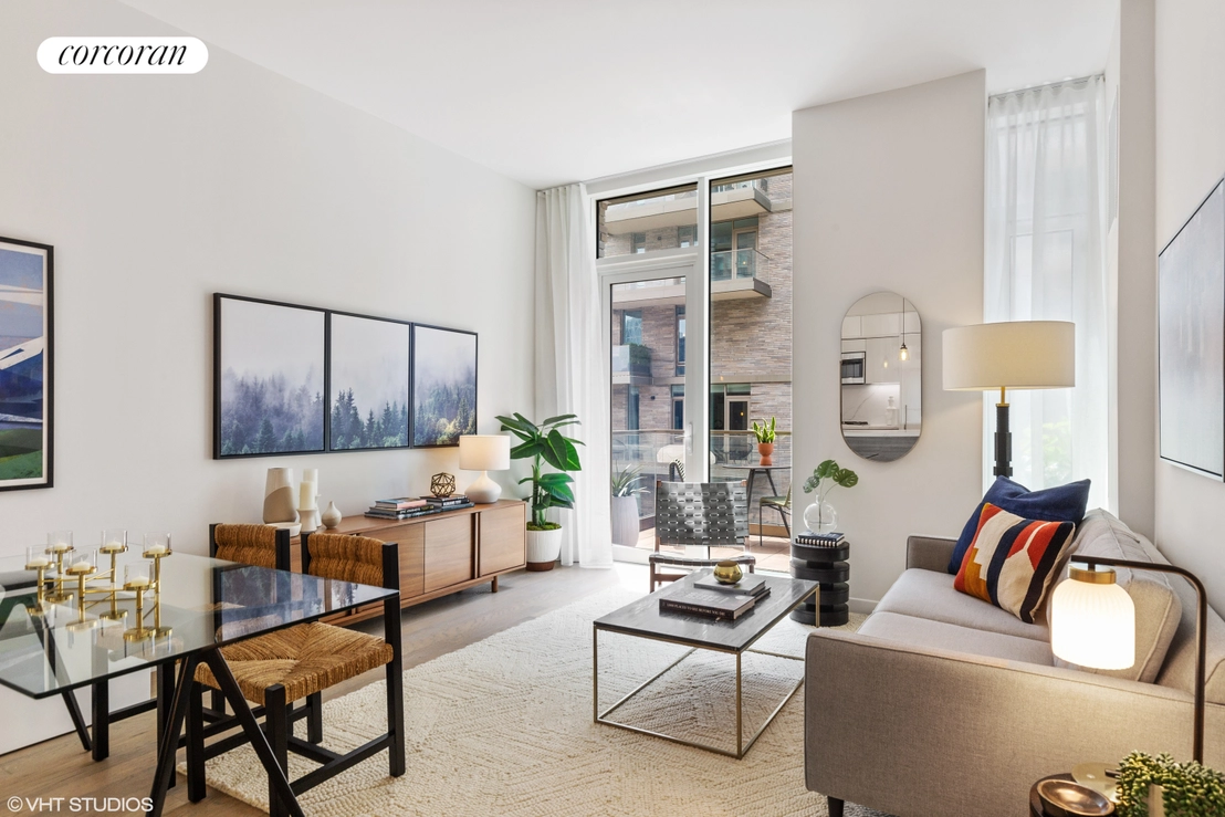 Livingroom, Dining at Unit 8C at 505 W 43RD Street