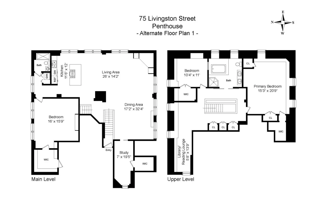 Floorplan at Unit PH at 75 Livingston Street