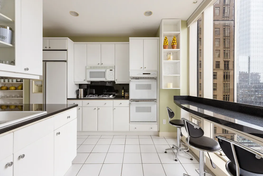 Kitchen at Unit 27G at 1 Central Park W