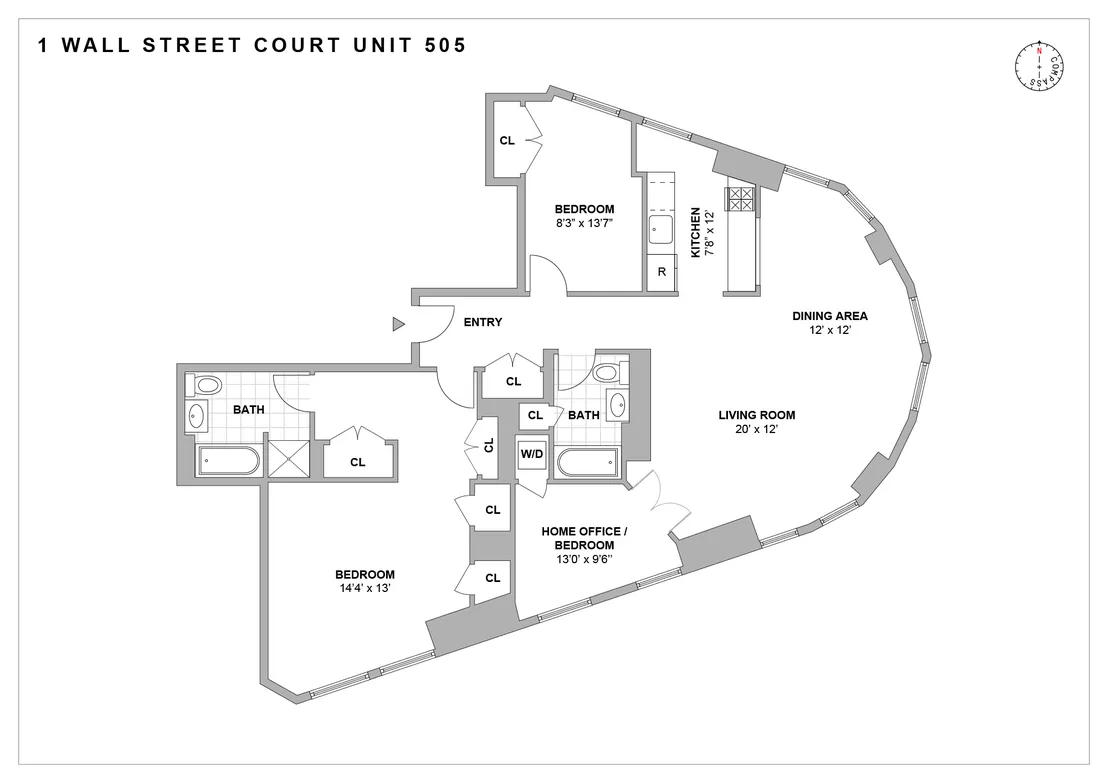 Photo of Unit 505 at 1 Wall Street Court