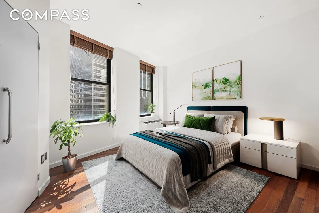 Bedroom at Unit 505 at 1 Wall Street Court