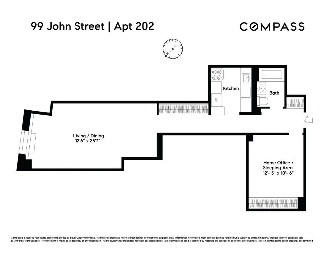 Floorplan at Unit 202 at 99 John Street