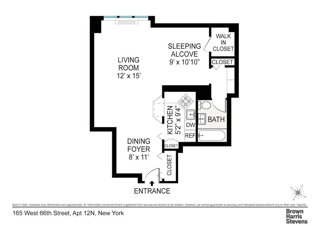 Floorplan at Unit 12N at 165 W 66TH Street