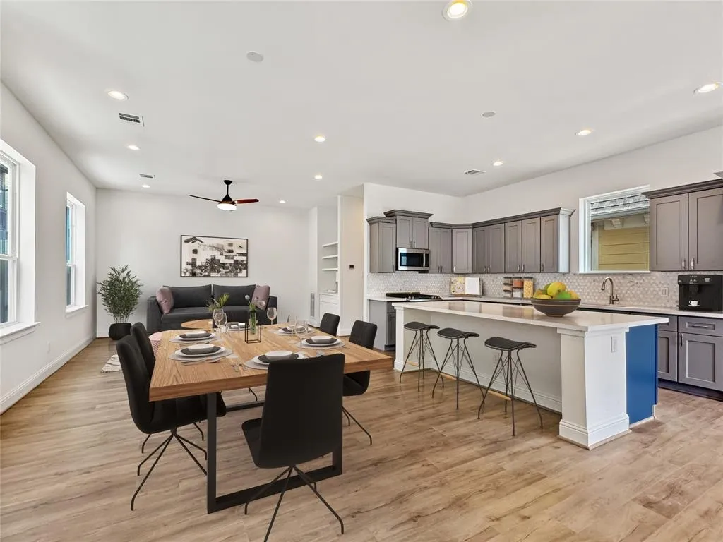 Kitchen, Dining, Livingroom at Unit B at 1221 W 16th Street