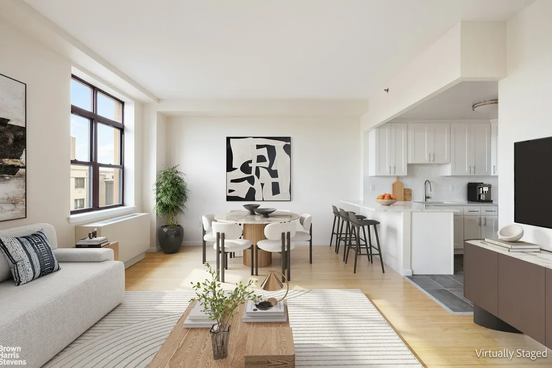 Kitchen, Dining, Livingroom at Unit 6A at 247 W 115TH Street
