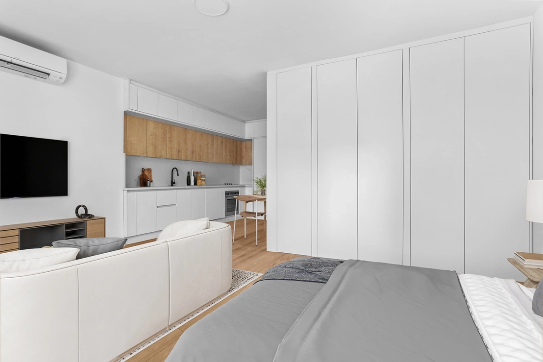 Kitchen, Bedroom at Unit 1A at 159 E 118TH Street