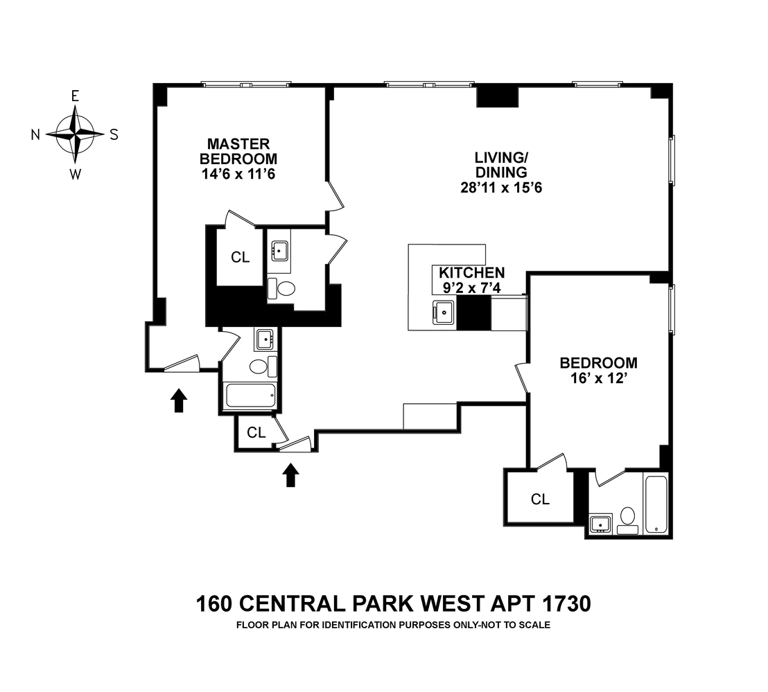 Floorplan at Unit 173033 at 160 Central Park S