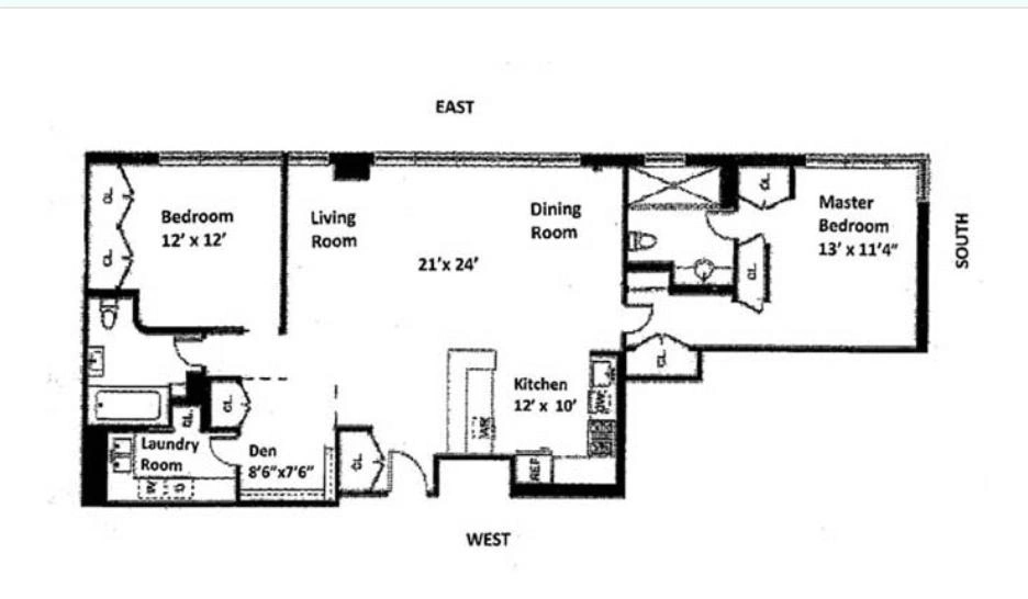 Floorplan at Unit 5D at 59 E 72nd Street
