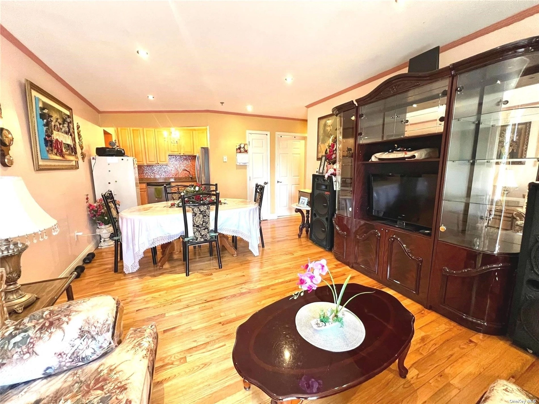 Livingroom, Dining at Unit 2B at 62-48 Mount Olivet Crescent