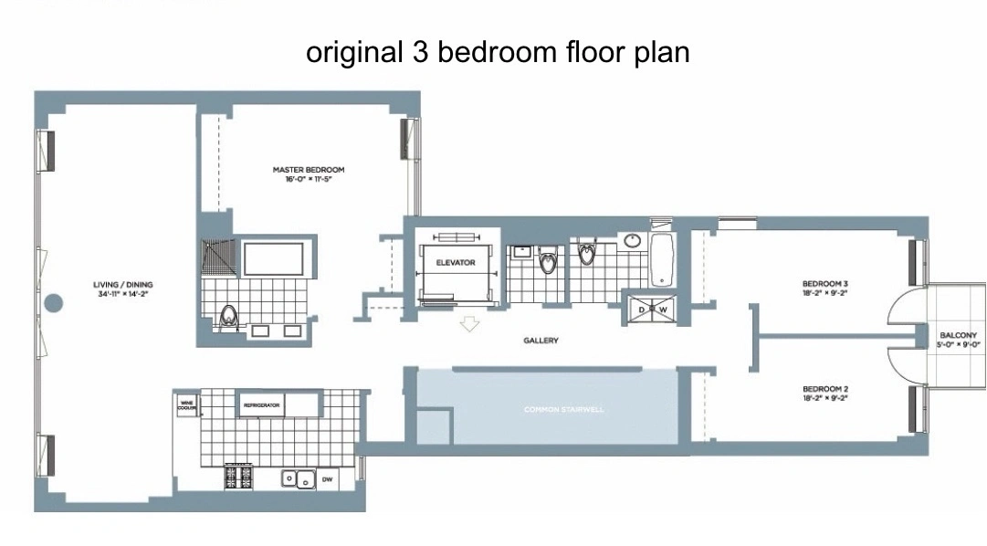 Floorplan at Unit 14 at 330 E 57th Street