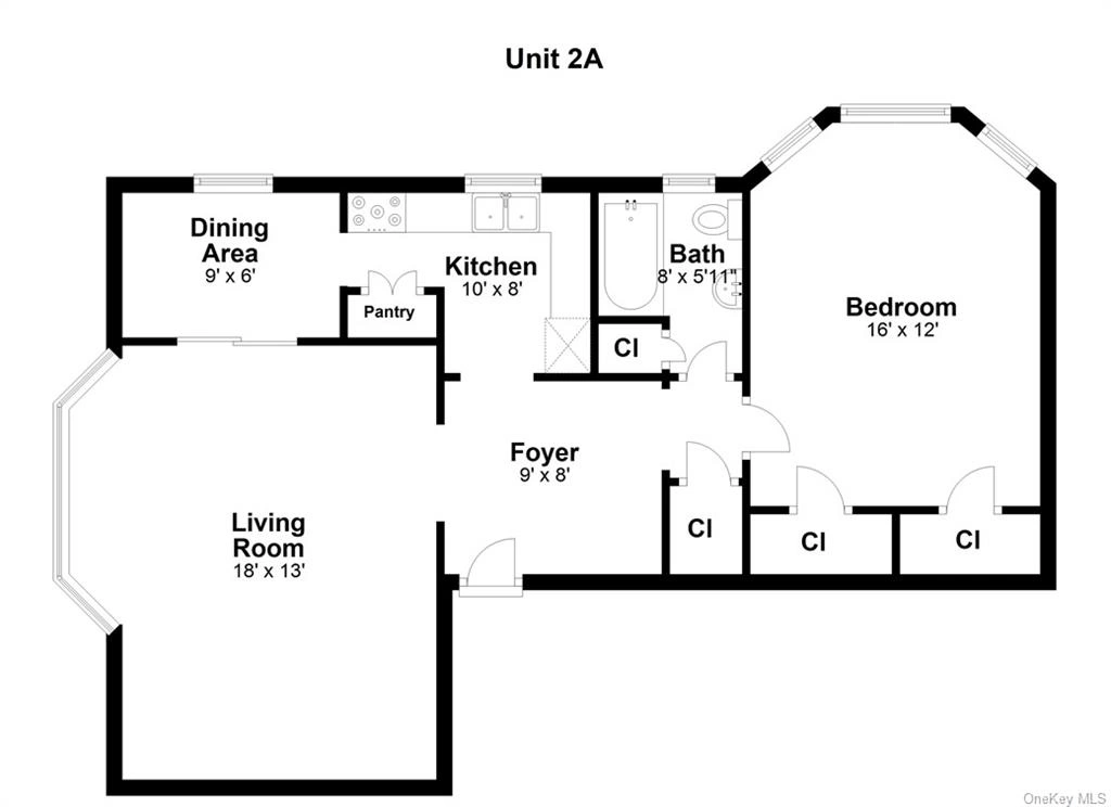 Floorplan at Unit 2A at 11 Campus Place