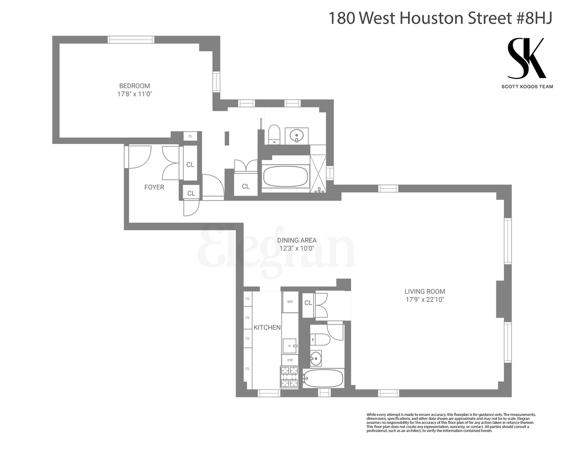 Floorplan at Unit 8HJ at 180 W Houston Street