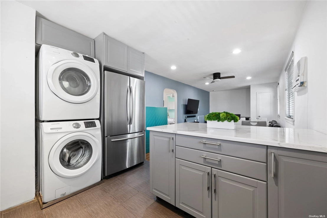 Laundry, Kitchen at Unit G2 at 74-01 255th Street