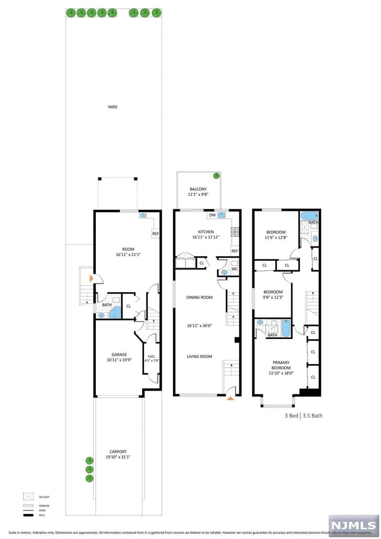 Floorplan at Unit A at 36 East Ruby Avenue