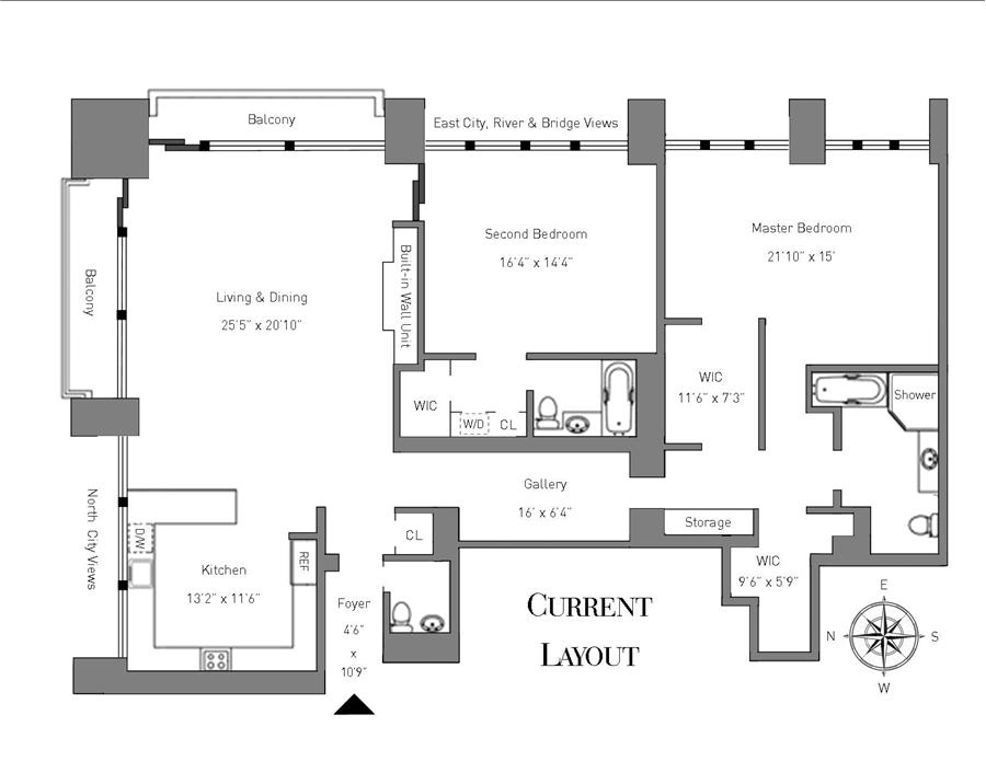 Floorplan at Unit 23062307 at 300 E 59th Street
