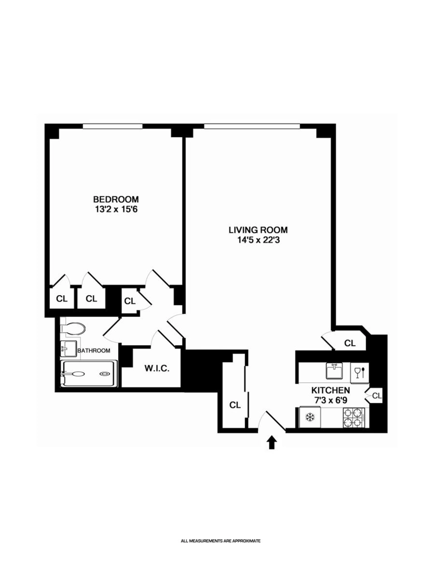 Floorplan at Unit 7A at 200 E End Ave