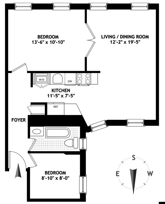 Floorplan at Unit 20 at 340 W 19th St