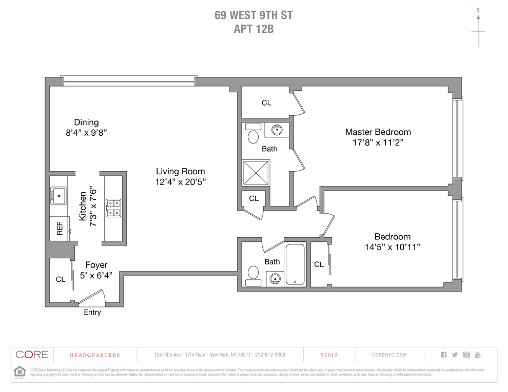 69 West 9th Street 12b New York Ny 10011 Sales Floorplans