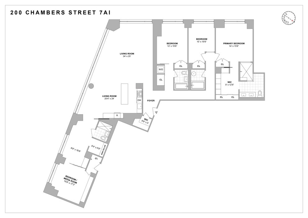 Unit for sale at 200 Chambers Street, Manhattan, NY 10007