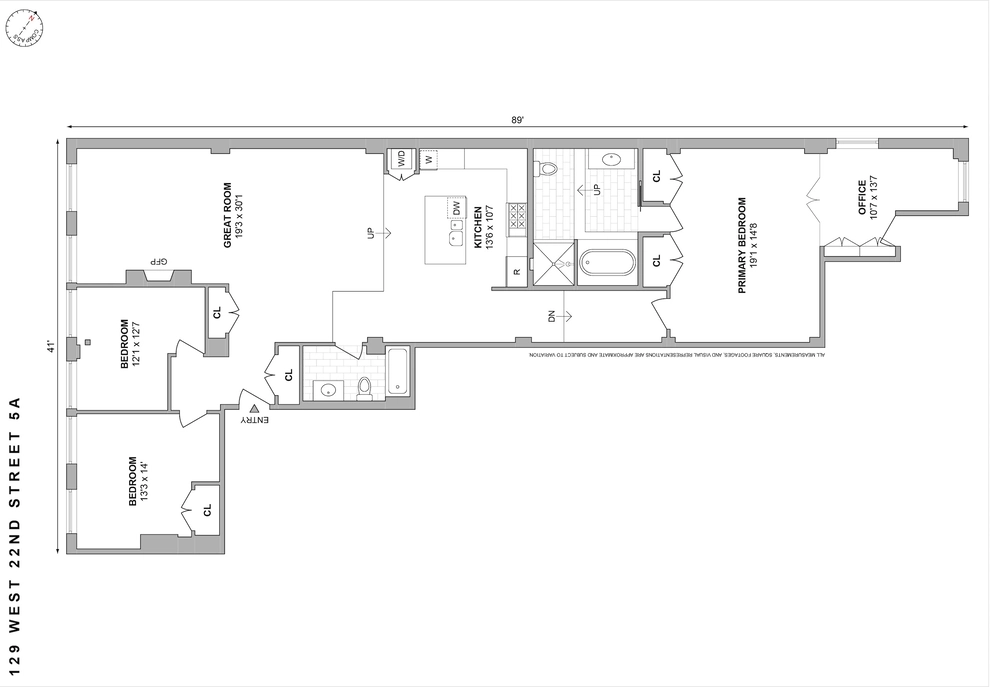 Unit for sale at 129 W 22nd Street, Manhattan, NY 10011